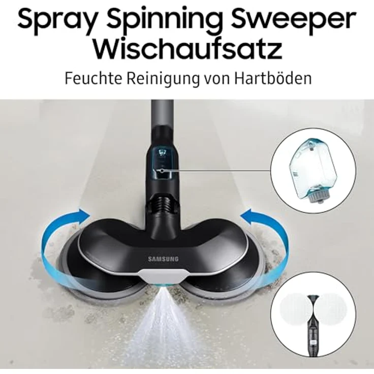 Samsung Akku-Handstaubsauger BESPOKE AI Jet, 280W, Akku+ Wet & Clean, beutellos, VS80F28EGS/WD, 770 W, lange Akkulaufzeit bis 60 min – Bild 11