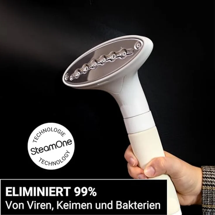 SteamOne EUH2020W Dampfglätter-System, 1900 W, 2 Leistungsmodi, Laufzeit 35 Min., für alle Stoffe und alle Kleidung – Bild 7