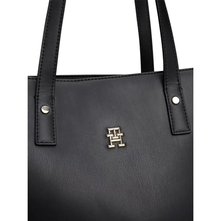 Tommy Hilfiger Shopper aus Polyurethan, Black, 35 x 27 x 15 cm – Bild 3