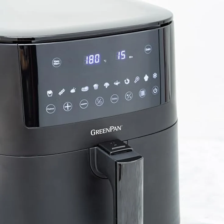 GREENPAN Heißluftfritteuse Bistro XL, 7,2L Volumen, Digitales LED-Display, Schwarz – Bild 3