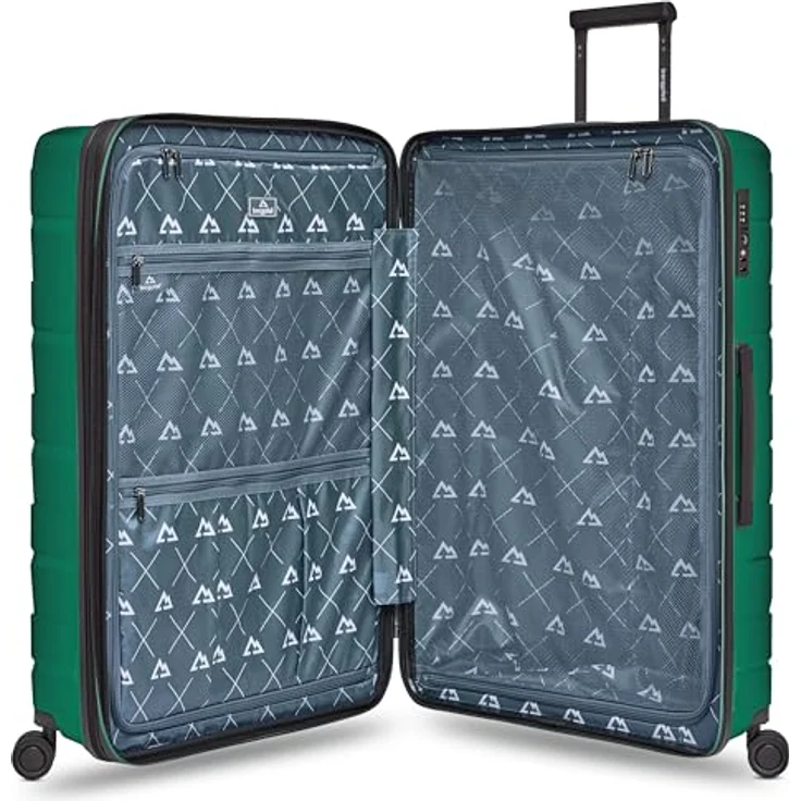 Bergpfeil Großer Hartschalen Check-in Koffer |Trolley erweiterbar 52 x 32 x 75 cm aus Polypropylen-Material | Leicht (4,3 kg) & wasserfest | Doppelrollen & TSA-Schloss (Travel) – Bild 5
