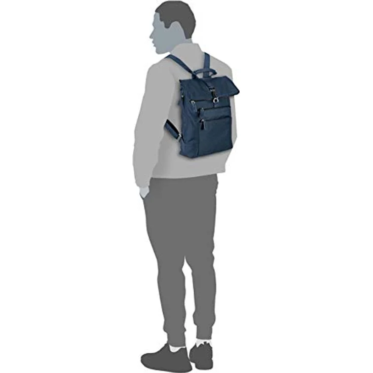 Jost Daypack BERGEN Kurierrucksack S, Leichter wasserabweisender Nylon/Polyester Rucksack, 10l, Schwarz – Bild 6