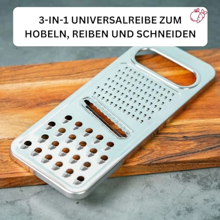 Westmark Universalreibe-- Hobel, 3 in 1, Rostfreier Edelstahl, Steel, Silber, 10022270 – Bild 3