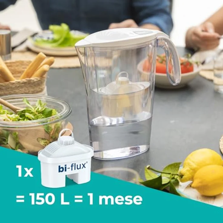Laica Tischwasserfilter Stream Line J31-AF Gesamtfassungvermögen 2,30 L, Farbe weiß – Bild 4