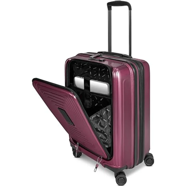REDOLZ Handgepäck mit Laptopfach | Ultra-Leichter Koffer 40 x 23 x 55 cm | mit Dehnfalte von 45 auf 55 Liter erweiterbar | Frontöffnung, TSA & 4-Doppelrollen | nur 3,2 kg - Preisvergleich – Bild 3