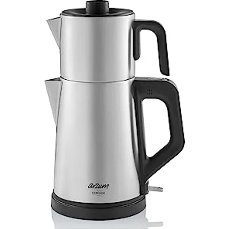 Arzum AR3129 Deminde Teekocher, Edelstahl, 1,8 L Wasserkessel, 1 L Stahlteekanne, Teefilter aus Edelstahl, Teekanne, Tee Maschine, Tea Maker, – Bild 1
