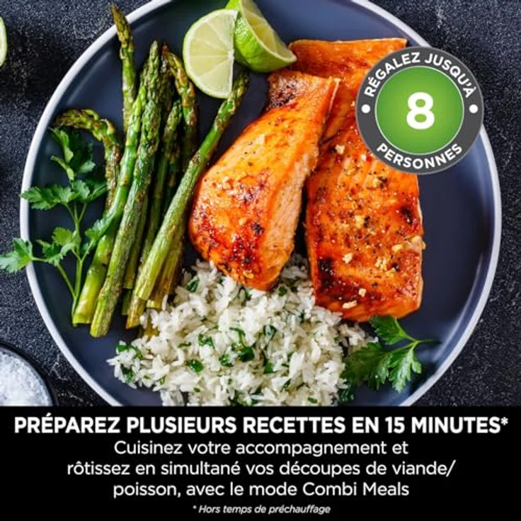 Ninja Combi 12-in-1 Multikocher, Ofen & Heißluftfritteuse, 12 Kochfunktionen, Air Fryer & Grillen Zubereitung in 15 Min*, mit Backblech, Pfanne, Crisper Gittereinsatz, Rezeptanleitung, Grau, SFP700EU. – Bild 5