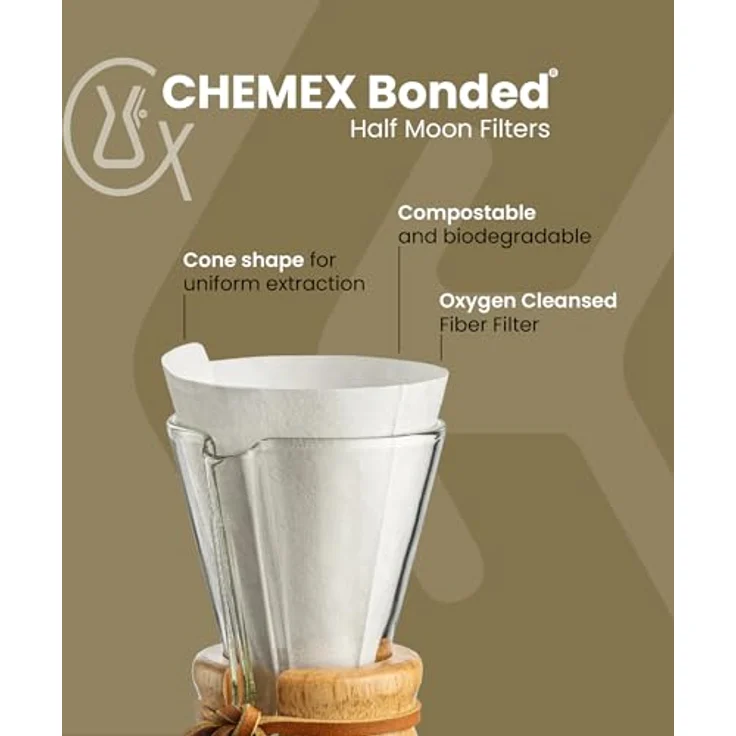 Chemex FP-2 Papierfilter, Karton mit 100 Filtern - Für Chemex 3 Tassen – Bild 3