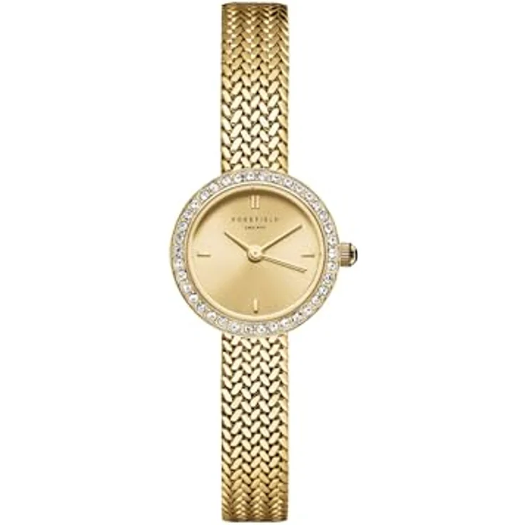 Rosefield Mini Small Edit Gold, Armbanduhr für Frauen, wasserdicht bis 3 ATM – Bild 1