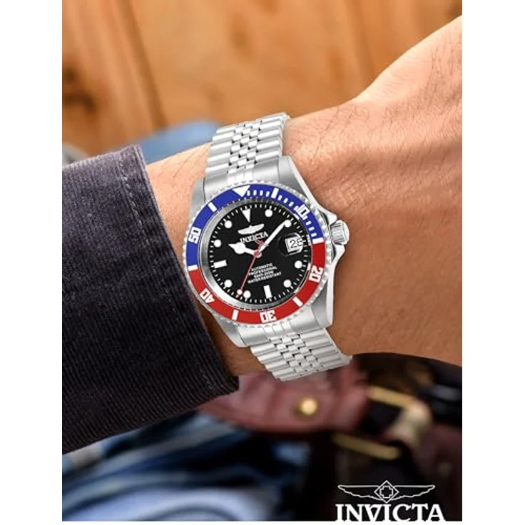 Invicta Pro Diver Automatikuhr, Edelstahl Herren Armbanduhr mit schwarz Zifferblatt, 42mm, 20 bar wasserdicht – Bild 2