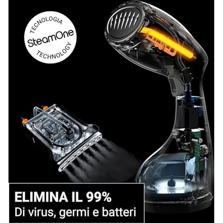 SteamOne Dampfglätter S-Travel, 1400 W, schwarz, Steamer – Bild 3