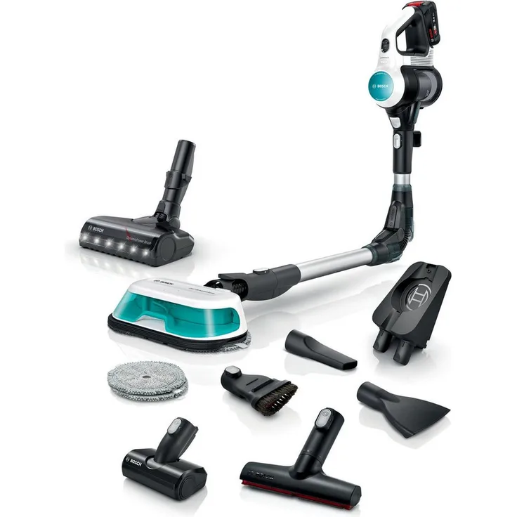 BOSCH Handstaubsauger Bosch BKS71HYG3 Stabstaubsauger/Elektrischer Besen Akku Trocken&Nas... Kraftvolles Saugen und gründliches Wischen in einem, blau