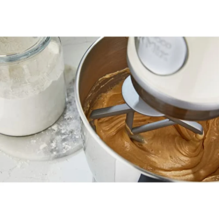 Kenwood kMix KMX750CR Küchenmaschine, 5 l Edelstahl Schüssel, Safe-Use-Sicherheitssystem, Metallgehäuse, 1000 Watt, inkl. 3-Teiligem Patisserie-Set und Spritzschutz, creme, Serie: kMix – Bild 4