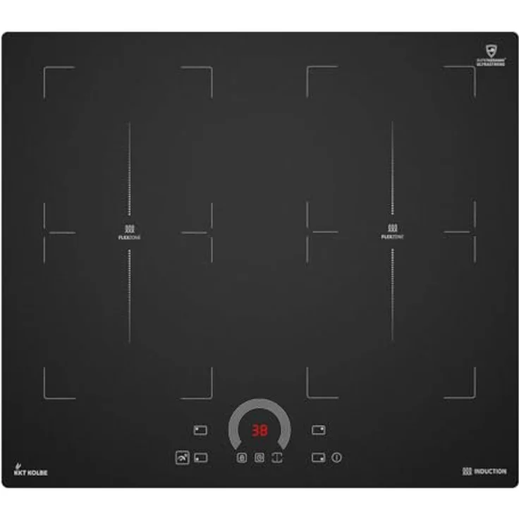 KKT KOLBE IH85904FZS, 60cm Anti Scratch Induktionskochfeld, autark, 8,2 kW, 4 Kochzonen, 2 Flexzonen, mattschwarz, Schnellaufheizung, Automatik-Timer, TouchControl – Bild 1