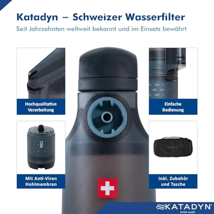 Katadyn Explorer Pro Wasserfilter 8021292, 3-Stufen-Filtration mit Keramik-, Aktivkohle- und Virusmembran, mobiler Purifier für extreme Umgebungen – Bild 7