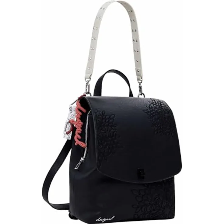 Desigual Sierra Sumy City Rucksack, 27.5 cm, schwarz, 100% Polyurethan, 24 cm x 11 cm