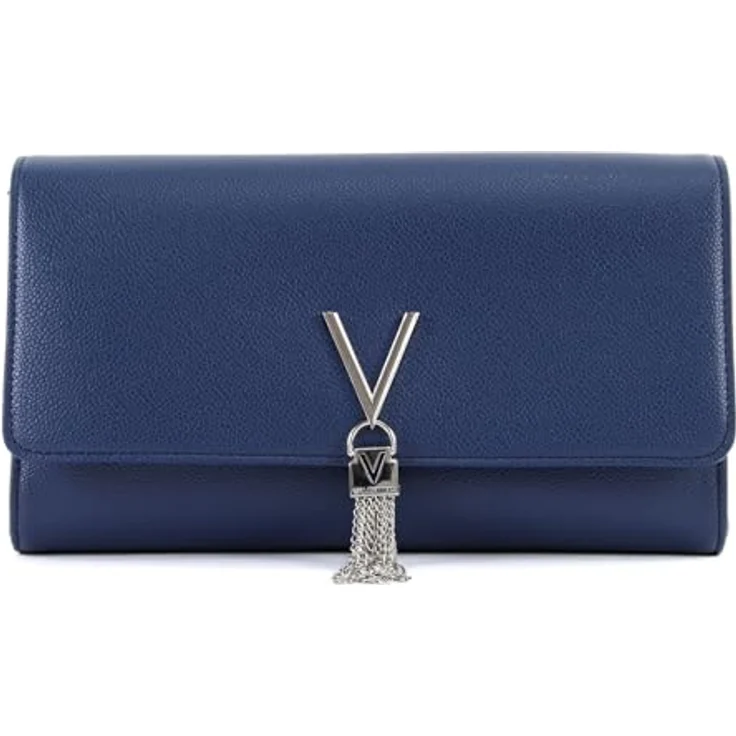 Valentino Divina Lady Clutch, Damen Handtasche in Blau mit abnehmbarem Schulterriemen und Magnetverschluss, 27 cm breit – Bild 1