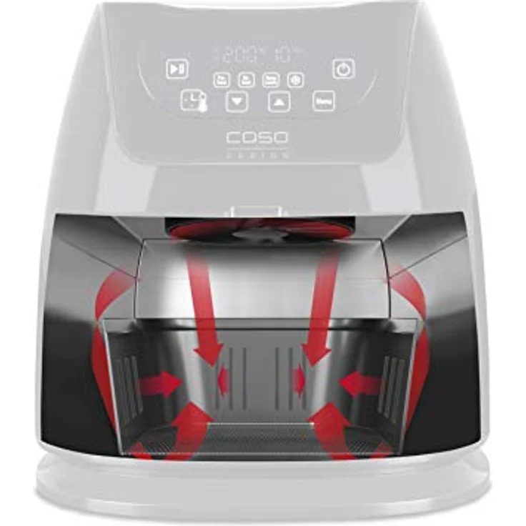 Caso AF 250 Design Heißluftfritteuse, Temperatur 60°C-200°C, extra großer Frittierkorb 3 Liter, Fritteuse ohne Fett und Öl, innovative Luftstrom-Technologie Neueste Version – Bild 3