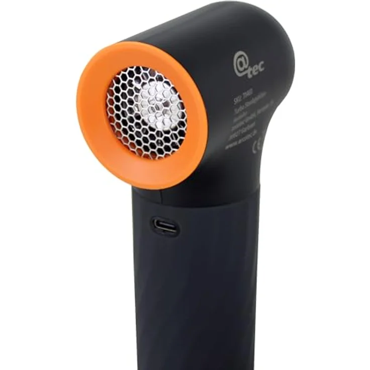 @tec Mini Turbo Akku Staubgebläse, kabellos mit 130.000 U/min, 6000mAh, Schwarz/Orange – Bild 8