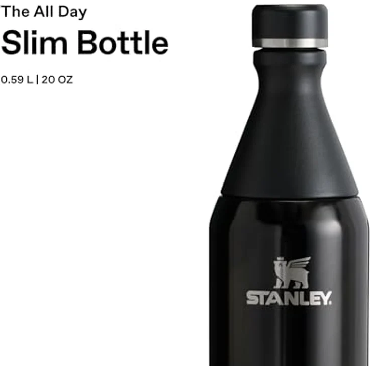 Stanley 1913 Trinkflasche All Day Slim Bottle, doppelwandig isoliert, 90 % recycelter Edelstahl, spülmaschinenfest, glänzend-matt – Bild 4