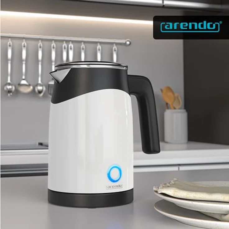 Arendo 23030012 Wasserkocher, 1100W, 0,5L, 5 Temperaturstufen, Warmhaltefunktion, Edelstahl – Bild 7