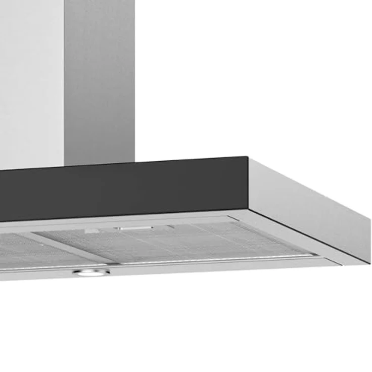 Oranier Wandhaube 90 cm Edelstahl - breite Abluft Dunstabzugshaube mit Glasfront - Abzugshaube mit 3 Leistungsstufen - weiße LED Anzeigen - SIRIA90E1 – Bild 3