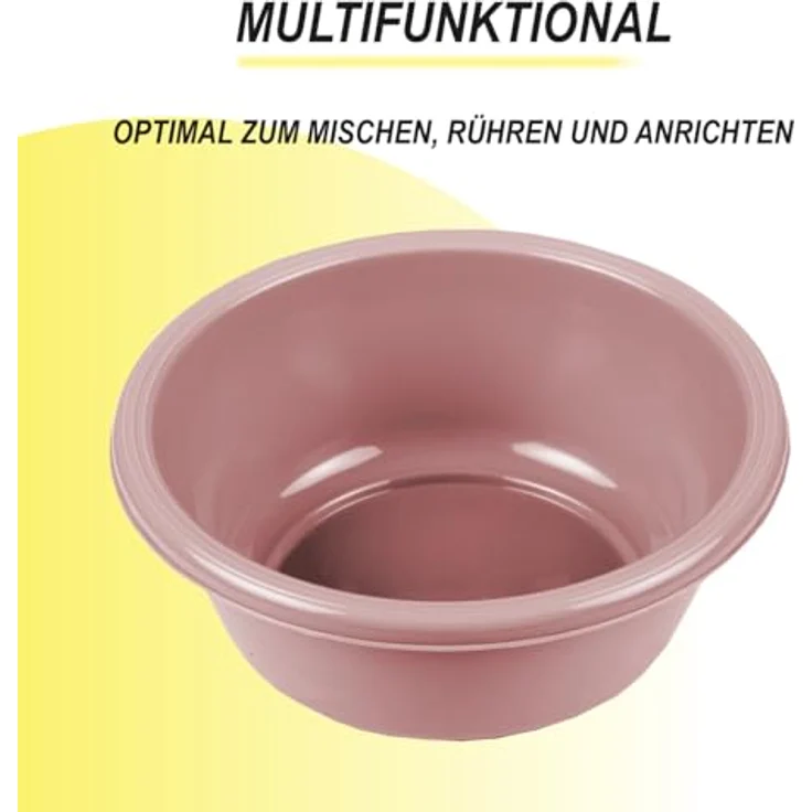 PROhome Rührschüssel im ( 2 x 5er ) Set, Teigschüsseln, 10er-pack Kunststoff Mixing Bowl Set ( 0,7L - 6L ), Stapelbare Salatschüssel Servierschalen für Küche, lebensmittelecht & mikrowellengeeignet – Bild 3