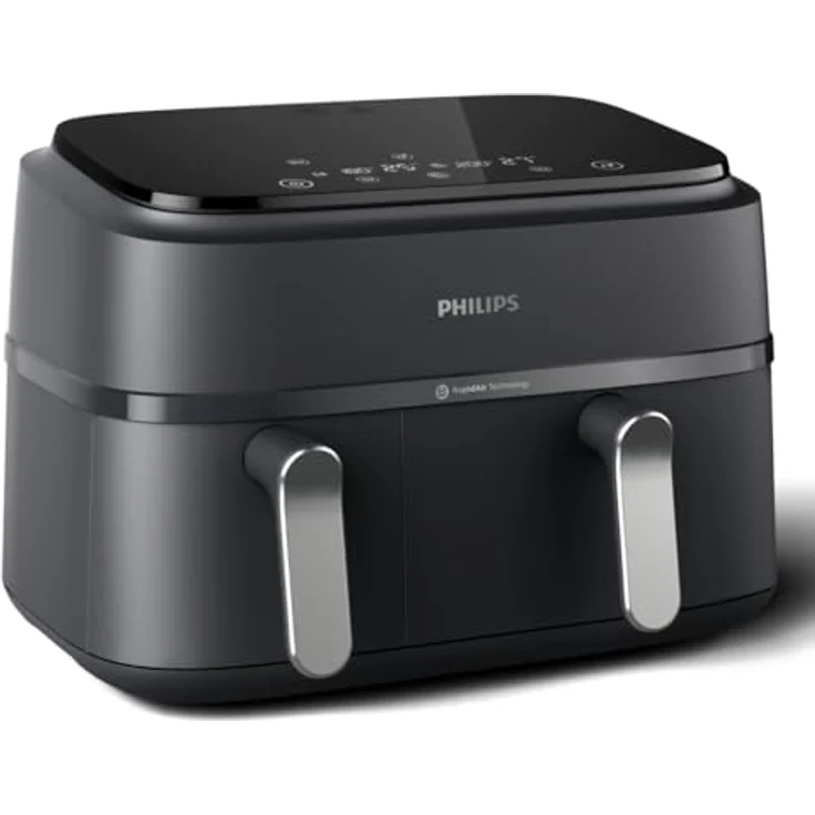 Philips Fritteuse Heißluftfritteuse Na351.00 Schwarz/Silberfarben 9 L – Bild 2