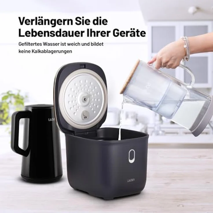 Lauben Glas-Wasserfilterkanne 32GW LBNGWFJ32GW, Wasserfilter – Bild 3