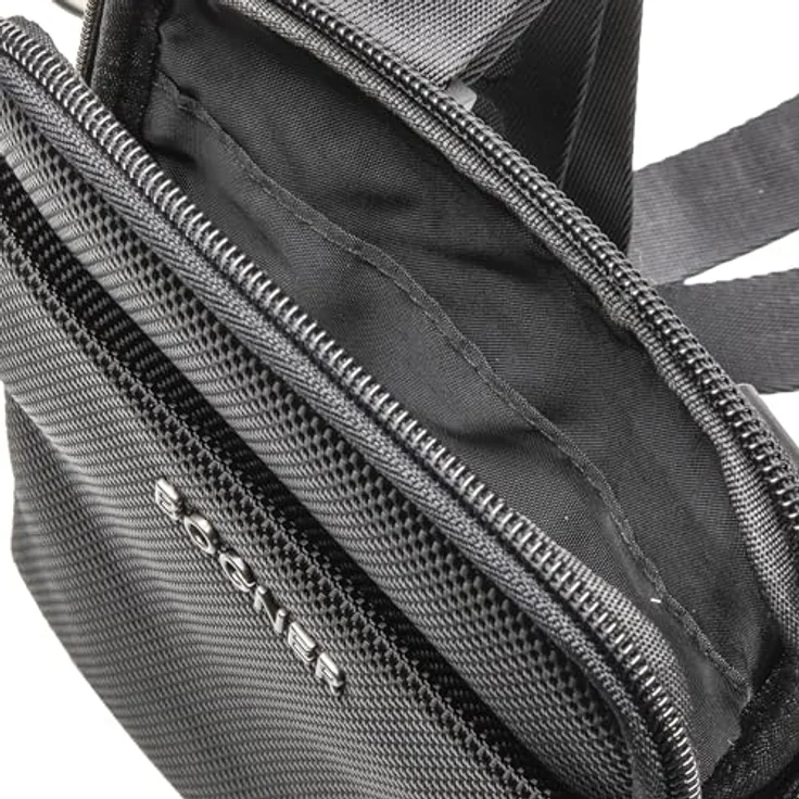 BOGNER Schultertasche Keystone Frank, Herren Schultertasche aus Nylon mit verstellbarem Schultergurt, schwarz – Bild 4