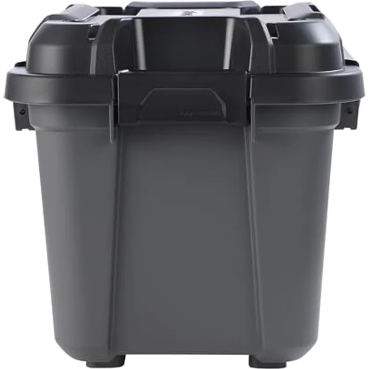 Kreher® Bunker Tough Lagerbox 18L mit Deckel und Silikondichtung, IP67 zertifiziert, aus robustem recyceltem Kunststoff, schwarz – Bild 4