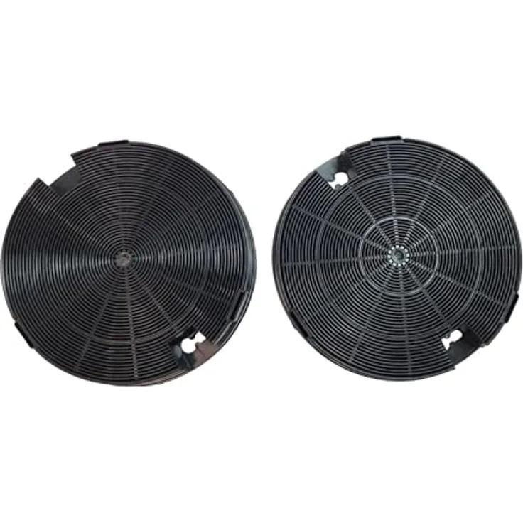 Whirlpool Kohlefilter Typ 29, Ø 190 mm x 2 für Dunstabzugshaube, schwarz, Wandmontage, kompatibel mit WHIRLPOOL und IKEA