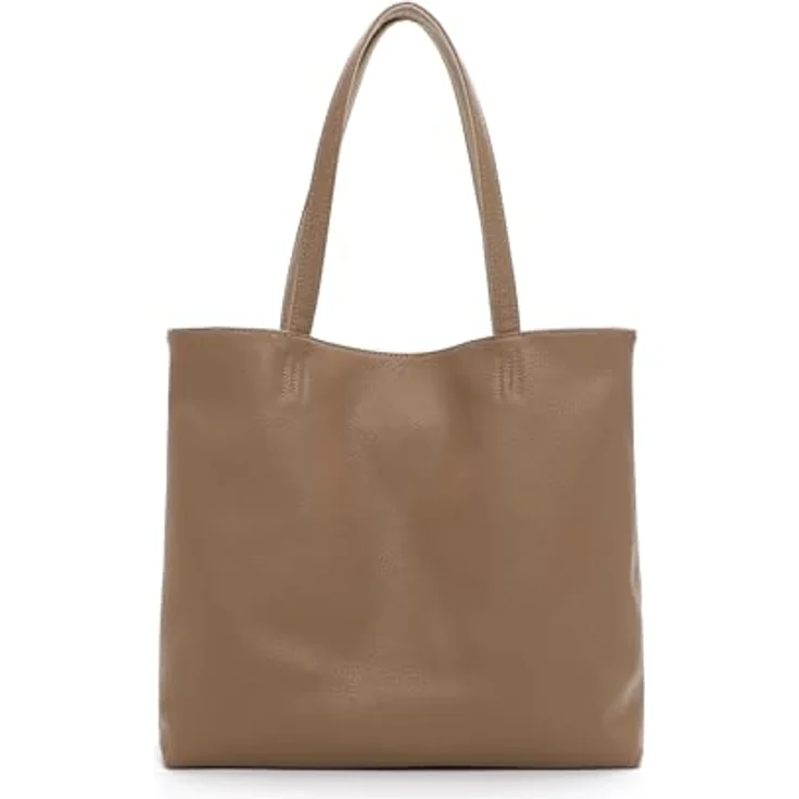 EMILY & NOAH Shopper E&N Eva, Damen Tasche aus Feinsynthetik mit abnehmbarem Umhängeriemen, zweifarbig, Echtleder-Optik – Bild 6
