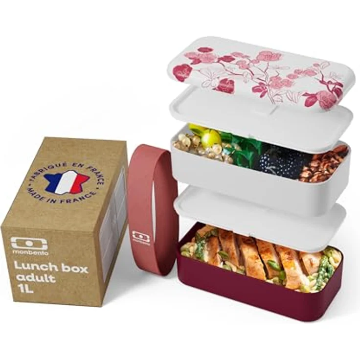 Monbento Bento Box MB Original Magnolia mit Fächer Made in France - Auslaufsicher - Lunch Box Perf, Lunchbox, Violett – Bild 2
