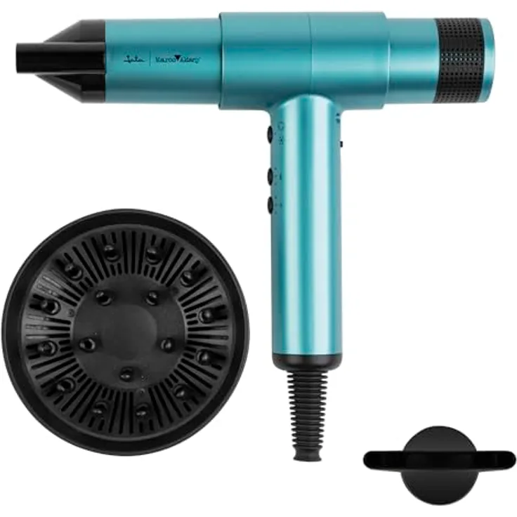 JATA JBSC5577 Professioneller Ionen-Haartrockner, 2000 W, Rahmen Aldany, BLDC-Motor, 110.000 U/min, schnelle Trocknung, gesundes Haar, glänzend, kein Frizz, inkl. ALFAPARF MILANO Shampoo und Maske, schwarz