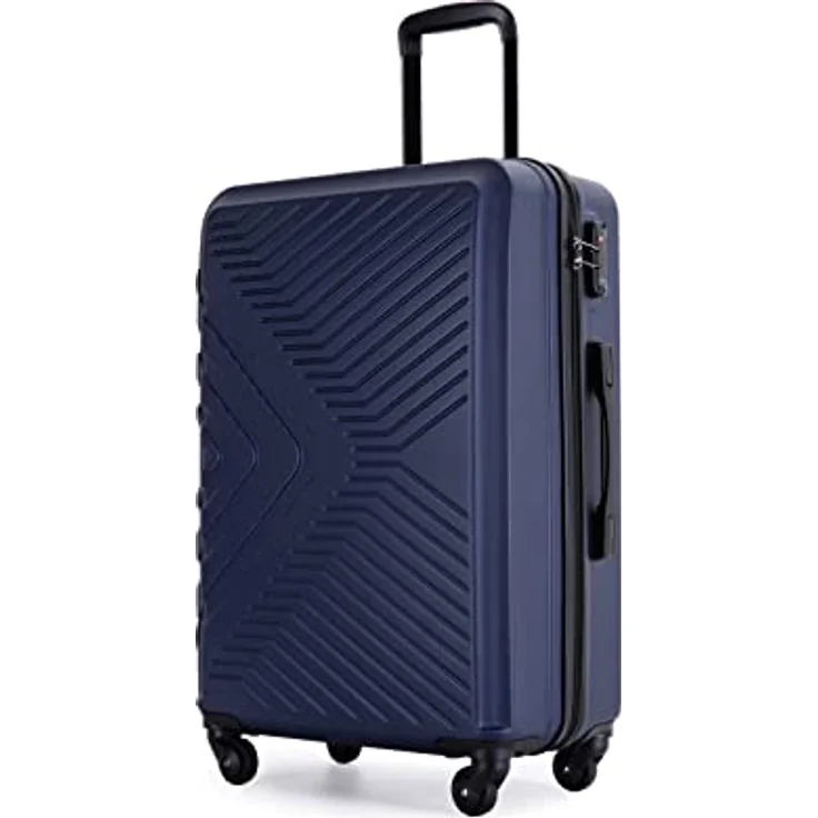 Travelhouse Bali Stabiler Koffer-Set 3tlg. Trolley Koffer Reisekoffer Navy ABS Hartschalen Kofferset Trolley 4 Rollen TSA Kombinationsschloss – Bild 2