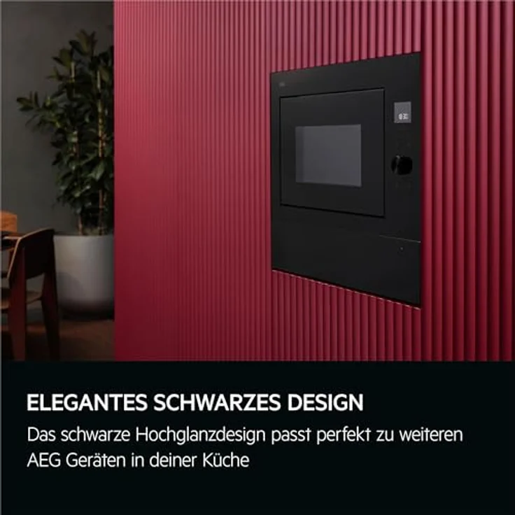 AEG TB6SM171DB Einbau Mikrowelle schwarz, 17 Liter, Touch-Bedienung mit SteamSet, Push-to-Open-Türsystem – Bild 8