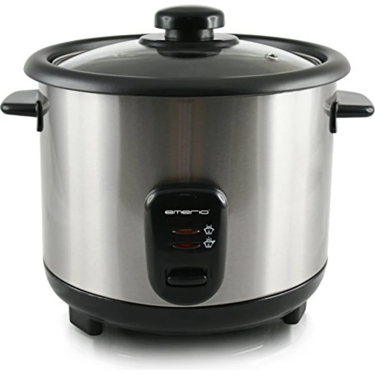 Emerio R-110118 Reiskocher, 18-8, 1.5 L Volumen, Schwarz, Edelstahl, 500 Watt – Bild 2