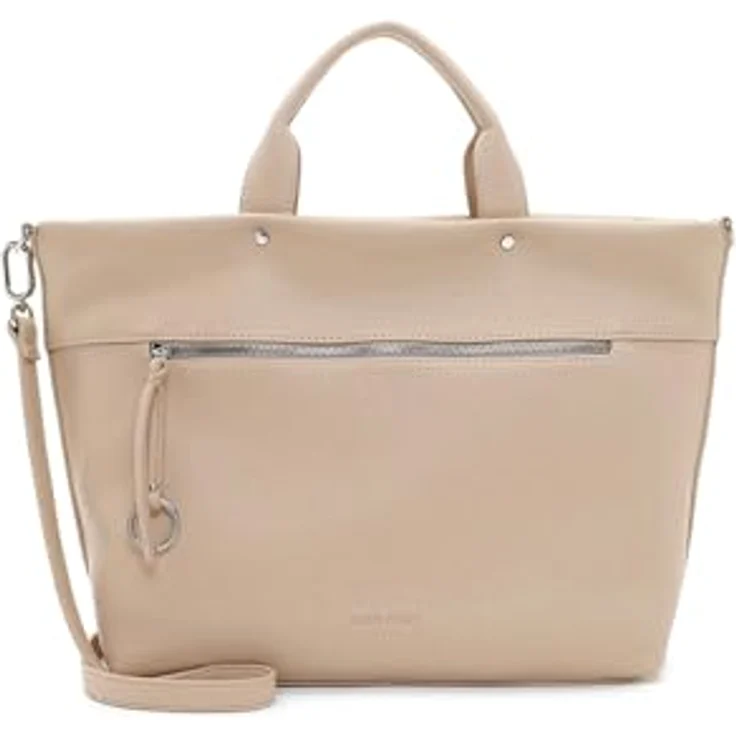 Suri Frey Shopper Debby, Handtasche in Beige aus Feinsynthetik mit Reißverschluss und Logo-Prägung, 47 x 31 x 15 cm – Bild 1