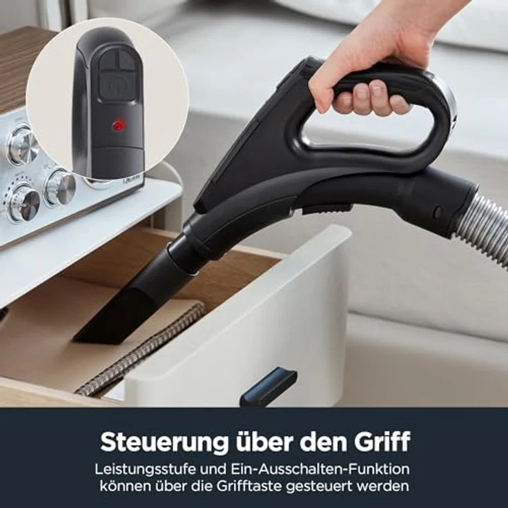 Eureka NEN300 Bodenstaubsauger mit Beutel, 700W, 62 dB(A), Hygienefilter, 2L, für Hartboden, Parkett und Teppich, inkl. Zubehör – Bild 4