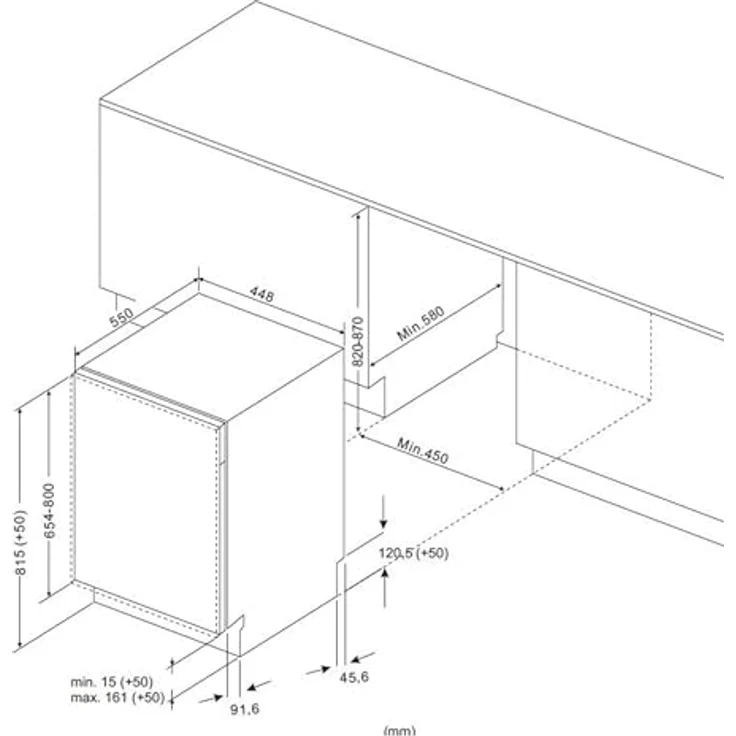 Amica EGSPV 584 900, Vollintegrierter Geschirrspüler 45 cm, 10 Maßgedecke, 8 l, 42 dB (A), Flex Besteckschublade, Aquastopp, 5 Programme – Bild 6