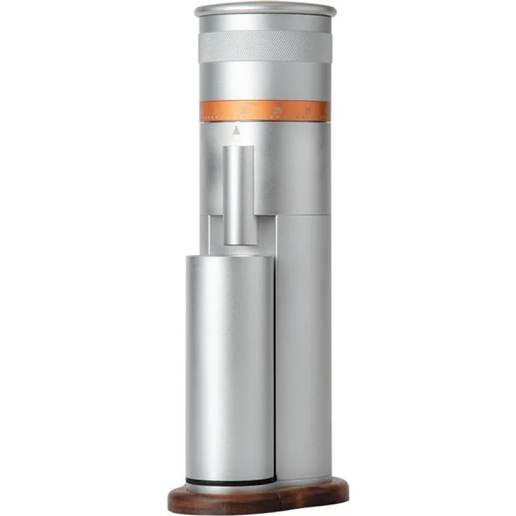 CHiATO Single-Dose Kaffeemühle, elektrische Kaffeemühle mit 120 Mahlgraden, silber