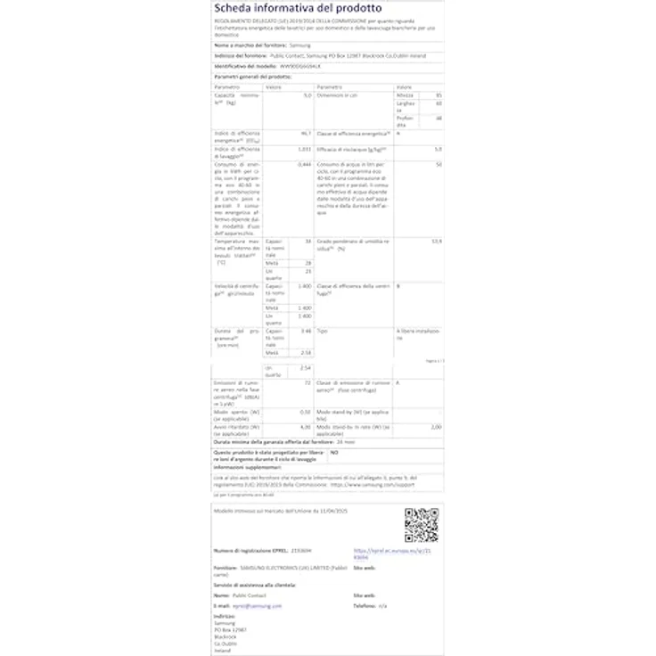 Samsung WW90DG6G94LKU3 Waschmaschine Frontlader, 9 kg, 1400 RPM, Weiß, mit AI Wash und Smart Home Kompatibilität – Bild 10