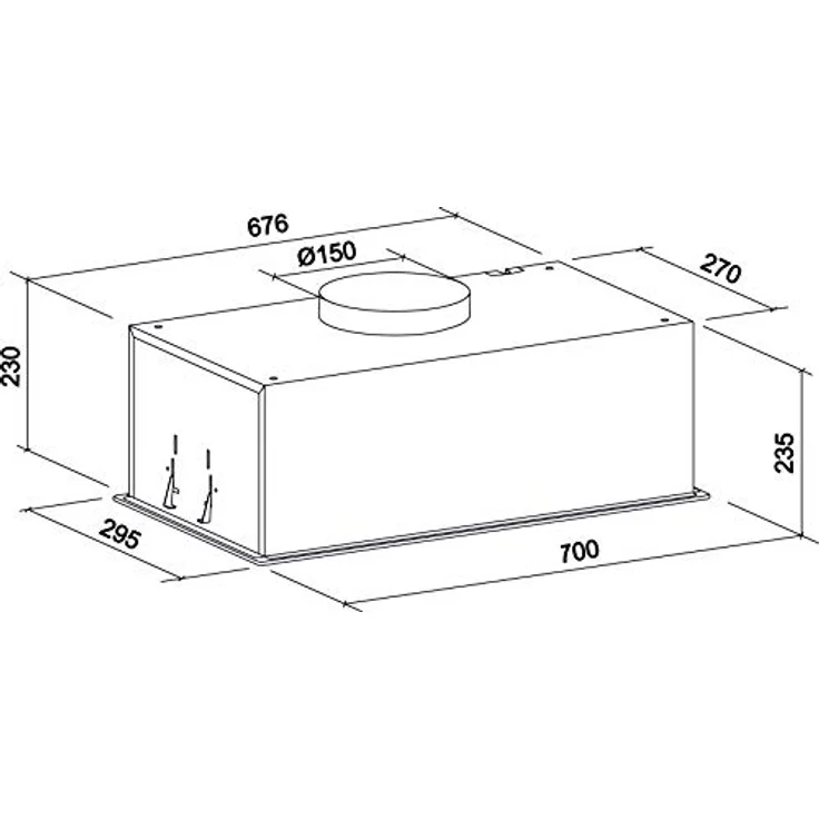 Gurari 217 Einbau Dunstabzugshaube in Schwarz Glas, 3 Stufen, 1000m³/h, 6 Watt LED, Fernbedienung – Bild 4
