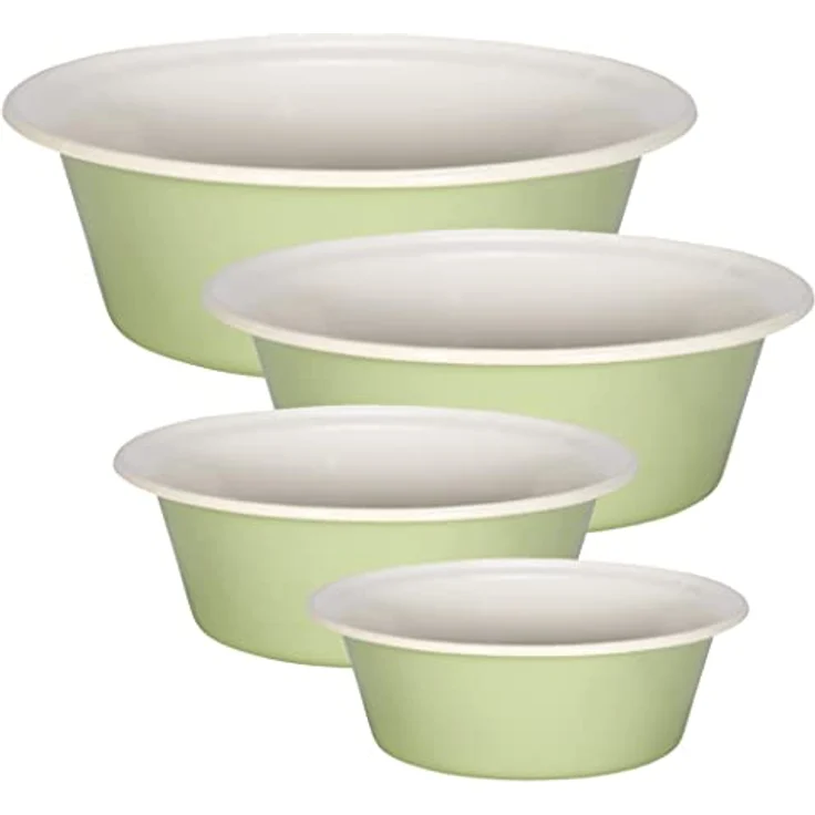 KRÜGER Karl Krüger Schüssel, Emaille, Pastell-Blau-Creme, 24cm, 2 Liter Fassungsvermögen – Bild 2