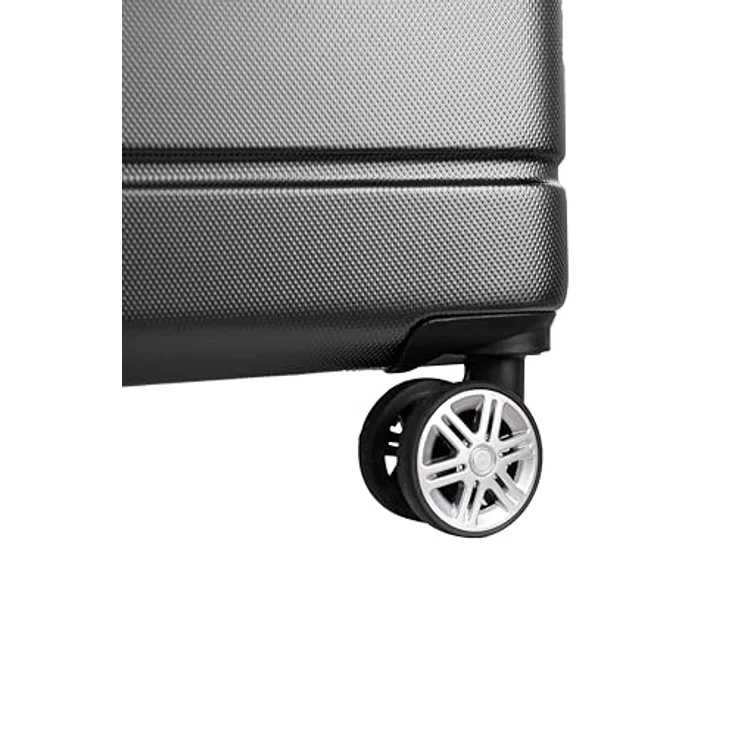 Nowi Bergamo 4 Rollen Kofferset 2-teilig, Schwarz, (96 l, XL) - Robustes ABS-Material, Kreuzpackgurt, Wäschefach, Teleskopgriff – Bild 5