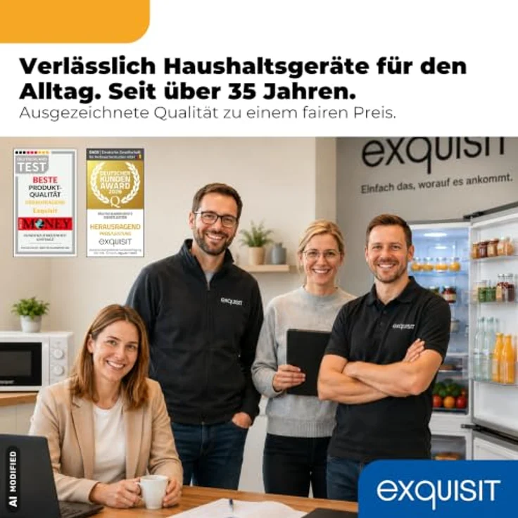 Exquisit EGSP59316-E-450C, Vollintegrierbarer Geschirrspüler für 16 Maßgedecke, Energieklasse C, 8 Programme, Aquastop, Besteckschublade, Extra-Trocknung, Schwarz – Bild 10