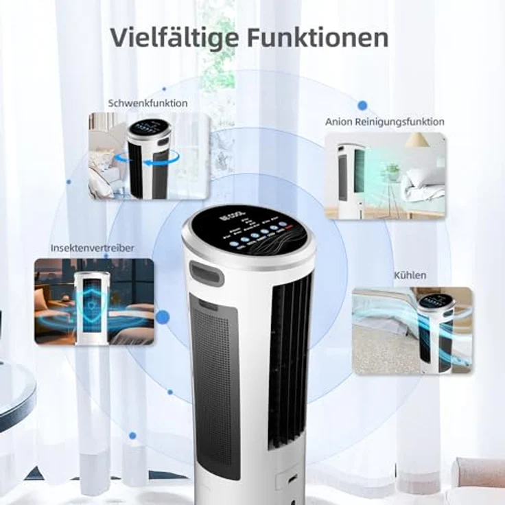 BE CooL BC18AC2301IKF Luftkühler mit Ionisator, 20L Wassertank und Fernbedienung für Räume bis 25 m² – Bild 6