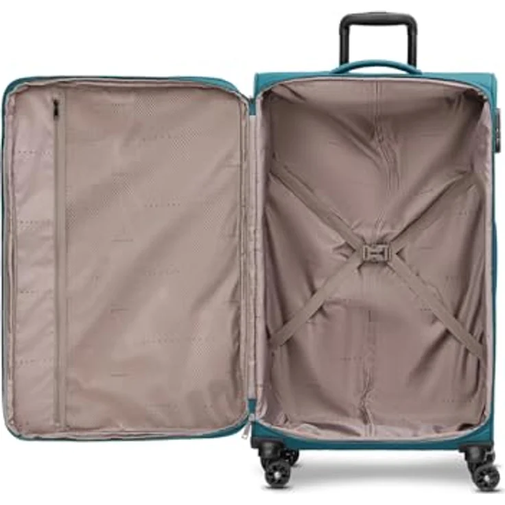Stratic Weichgepäck-Trolley taska, 4 Rollen, Polyester, mit Zahlenschloss und Dehnfalte, schwarz – Bild 4