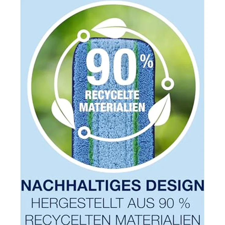 Bona Wischmopp Bezug, Bodentuch, Mikrofaser Deep Clean-Pad mit PowerLoop®-Technologie, kratzfrei, waschbar, grau – Bild 3